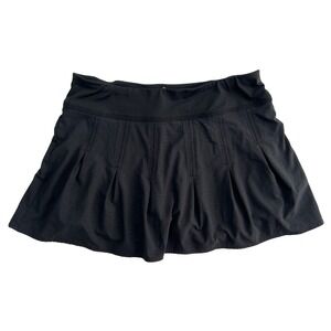 Athleta Womens Pleated Skort Black Size XS Tennis Pickleball Golf Yoga Pockets